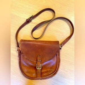COACH Vintage 1980s Made in USA NYC Leather Saddle Bag Creed 6642